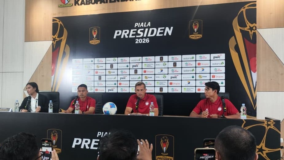 Pelatih Persib Bandung, Igor Tolic, usai Pertaningan kontra Areman Fc di Piala Presiden 2026