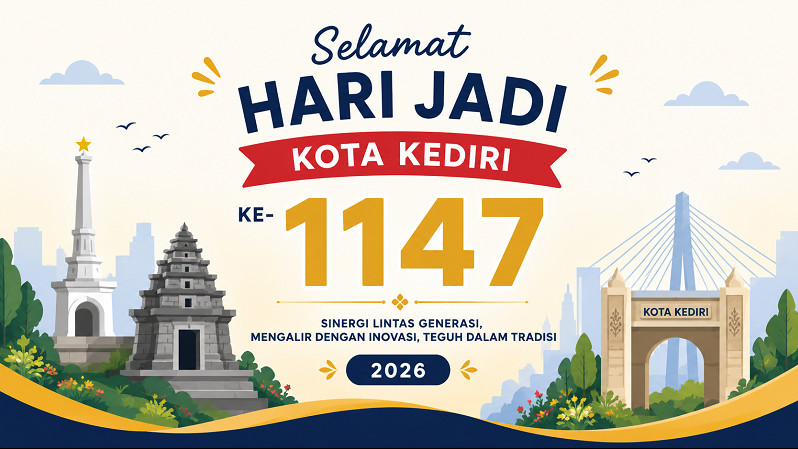Ilustrasi Hari Jadi Kota Kediri ke-1147
