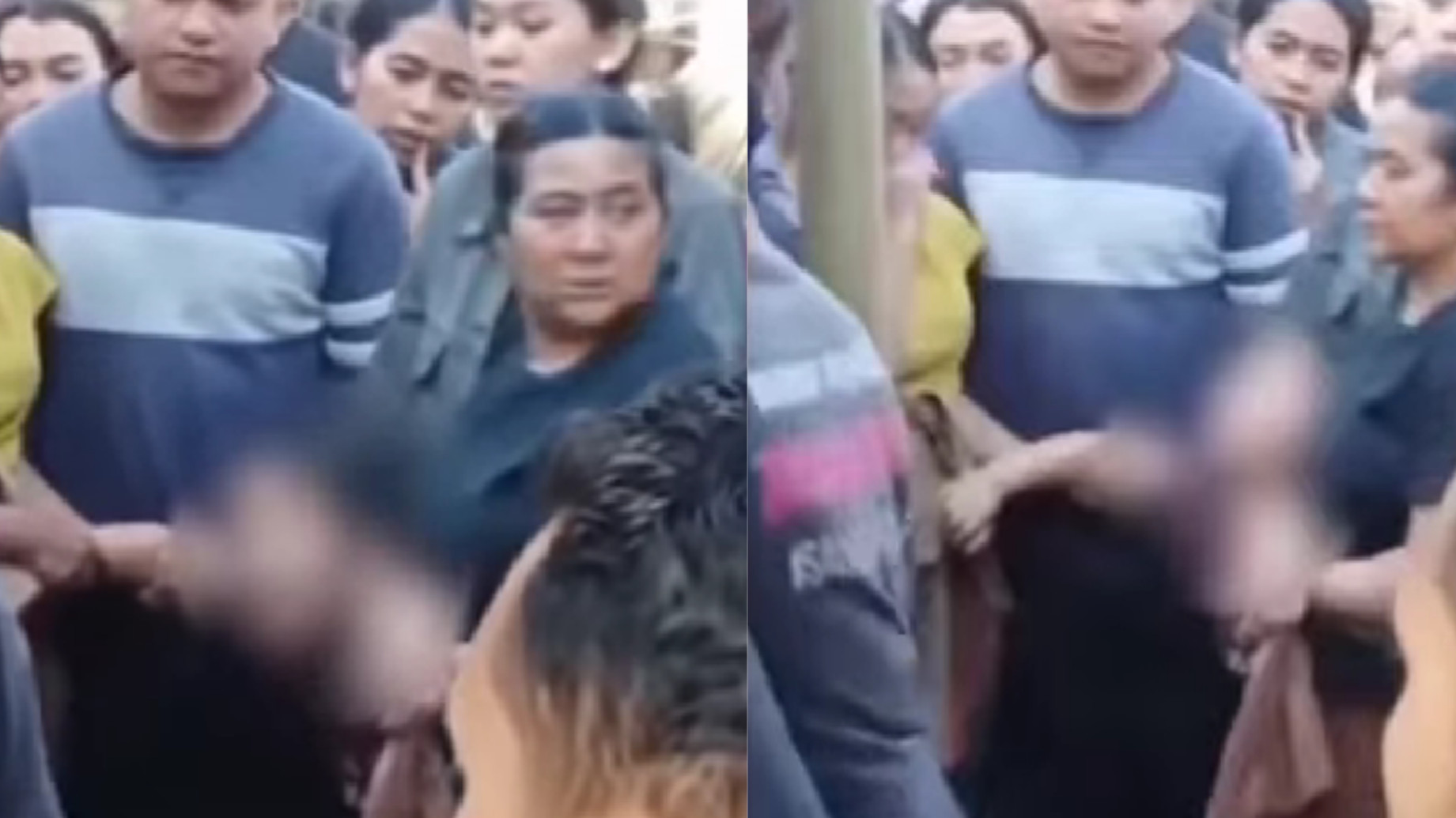 Seorang anak perempuan di Bali menjerit histeris melihat jenazah ayahnya yang tewas akibat dikeroyok kerana diduga mencuri ayam.