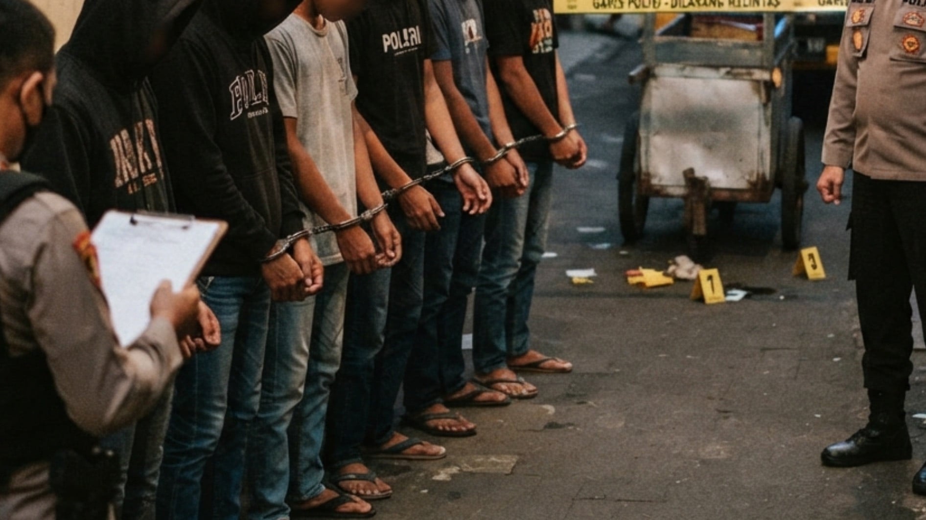 Ilustrasi 7 Orang Ditetapkan Jadi Tersangka Bentrokan Maut Menteng, Berawal dari Gerobak Nasi Uduk hingga 1 Orang Tewas