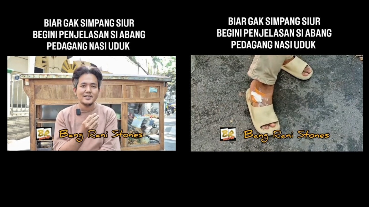 Pedagang nasi uduk yang menjadi korban penyerangan berdarah di Matraman Dalan, Menteng, Jakarta Pusat