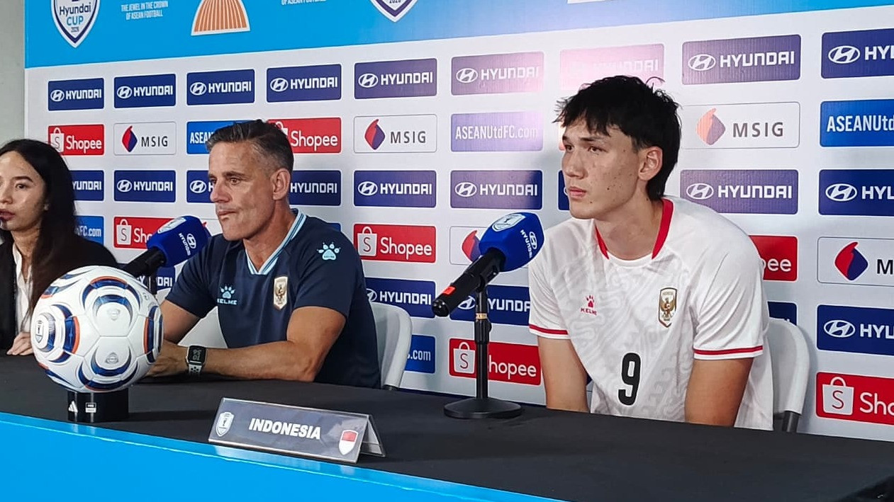 Pelatih Timnas Indonesia, John Herdman dan Mitchell Baker di Konferensi Pers Piala AFF 2026