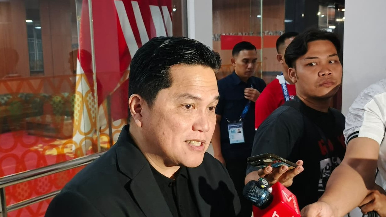 Ketua Umum PSSI, Erick Thohir usai Laga Timnas Indonesia di Piala AFF 2026