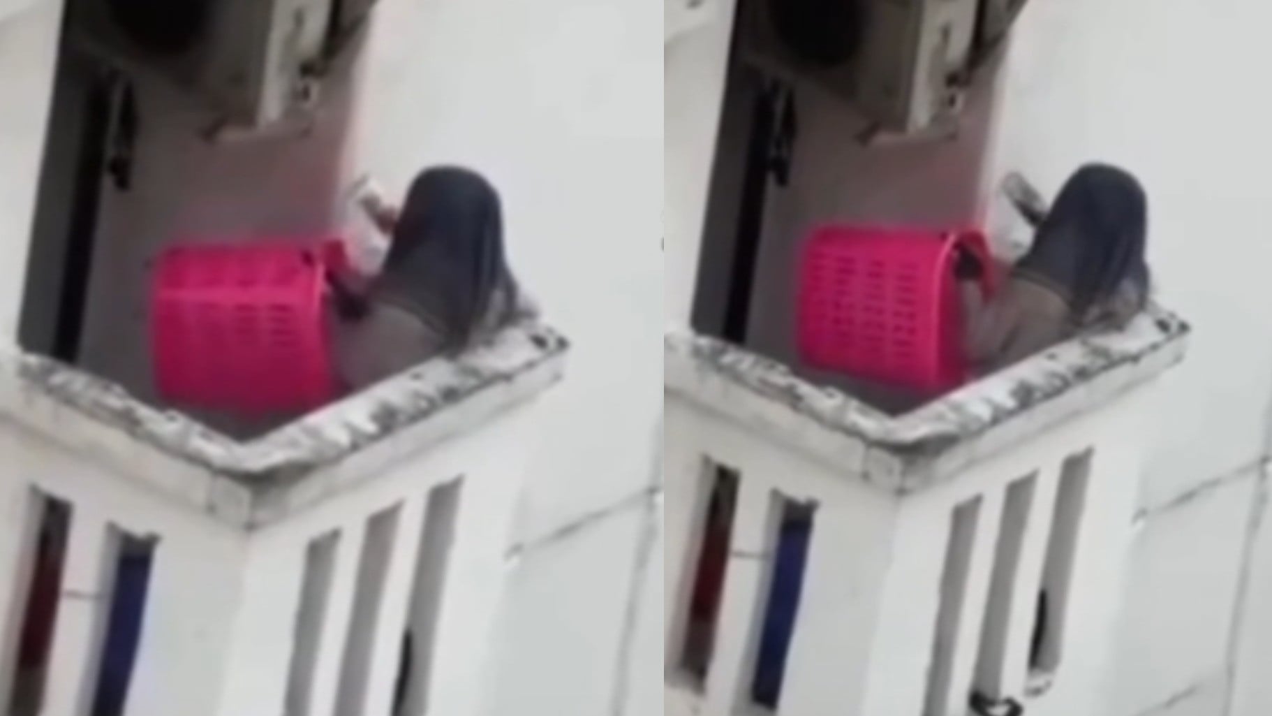 Viral! Wanita Bertahan Pakai Keranjang Pakaian Saat Diduga Dianiaya Suami di Apartemen Bekasi, Polisi Turun Tangan