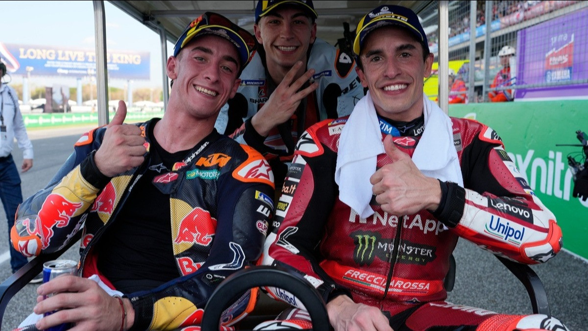Pedro Acosta, Raul Fernandez dan Marc Marquez
