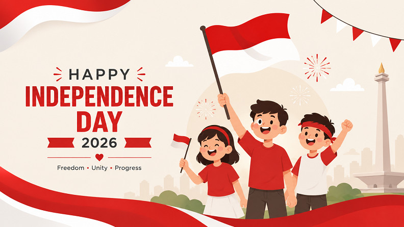 Ilustrasi HUT ke-81 RI  Happy Independence Day 2026 