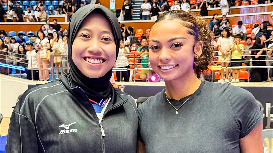 Dua pemain asing Hyundai Hillstate, Megawati Hangestri dan Jordan Wilson.