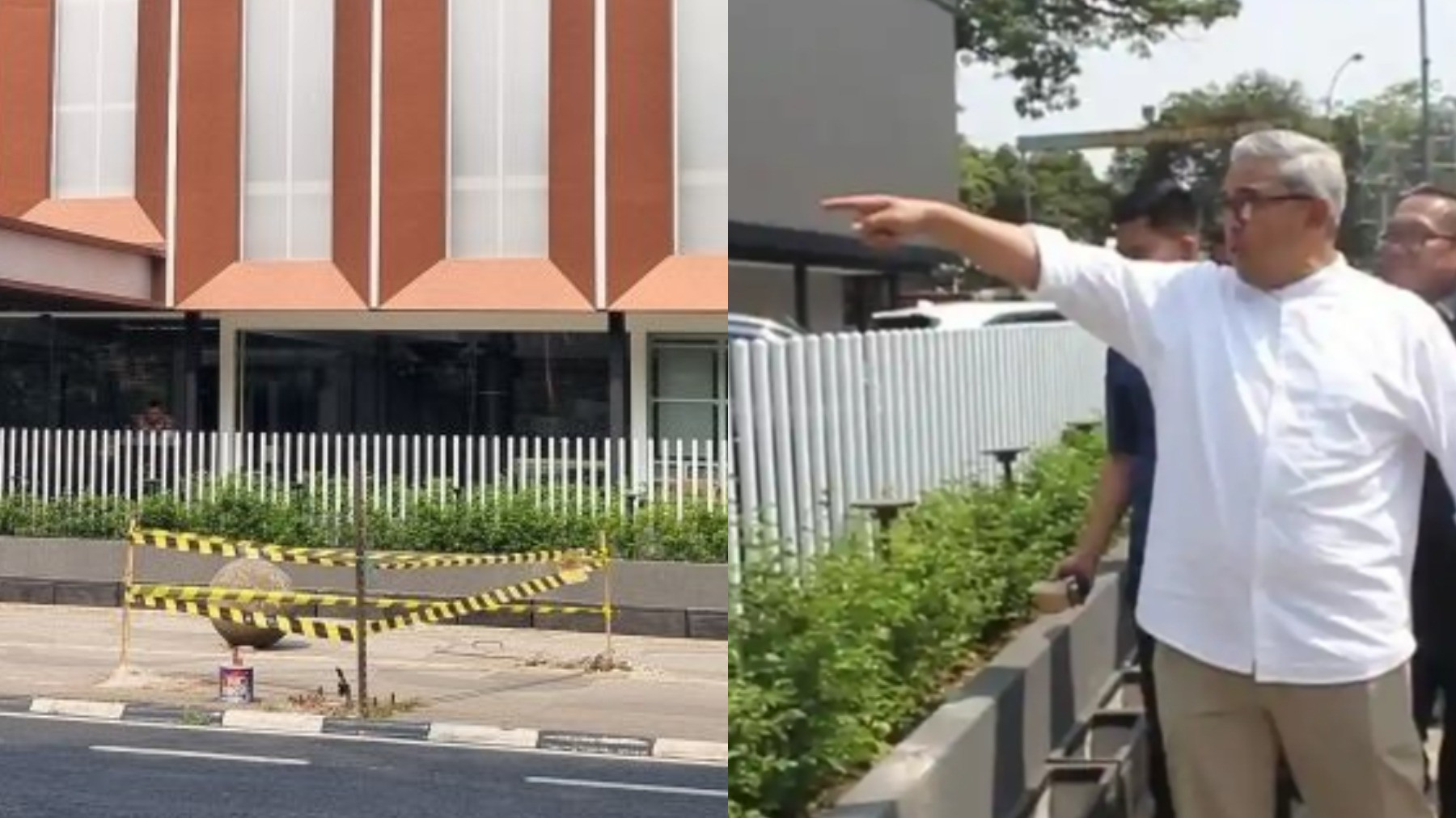 Wali Kota Bandung Muhammad Farhan saat meninjau lokasi penebangan pohon besar di Bandung