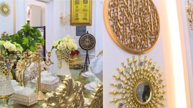 Rumah dengan ornamen-ornamen emas milik Ustaz Riza Muhammad
