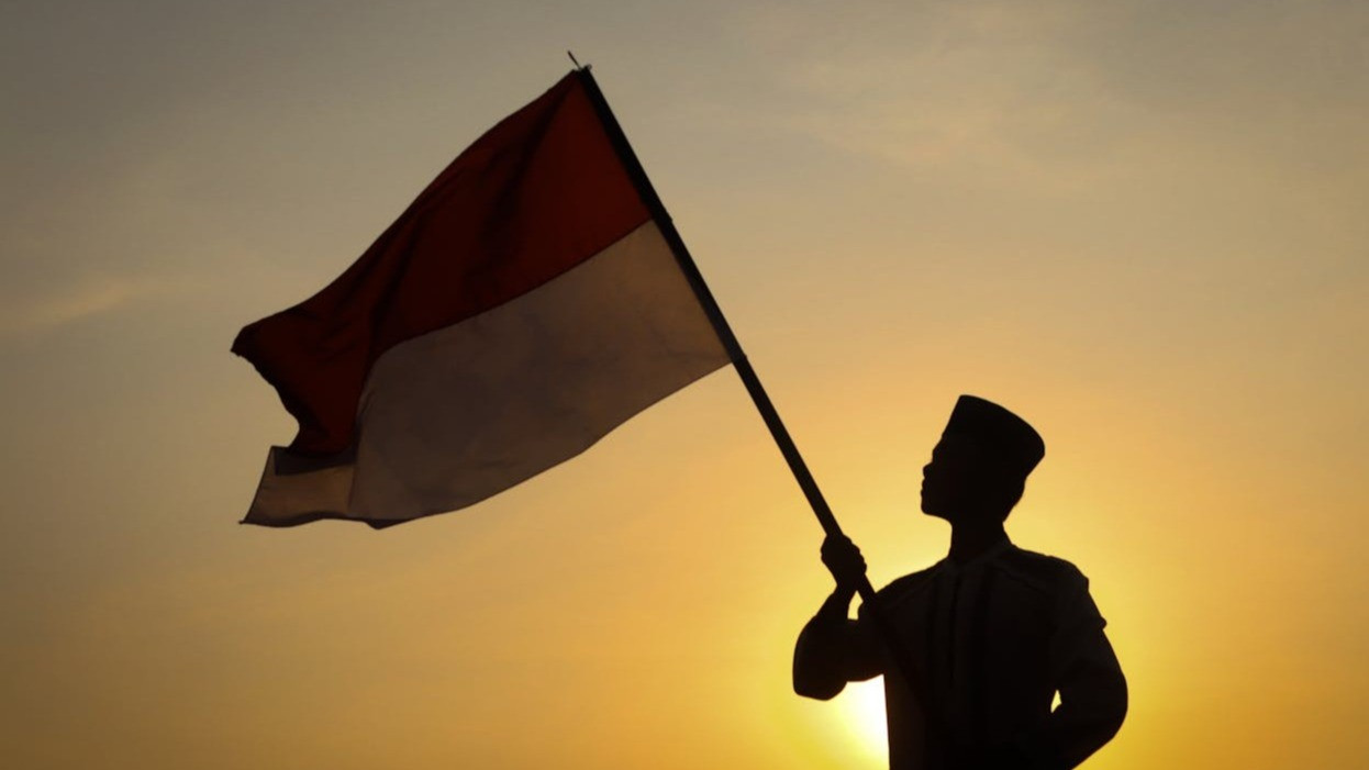 Ilustrasi bendera merah putih