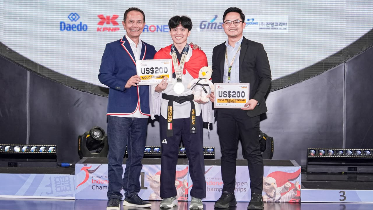 Atlet Indonesia raih medali di Kejuaraan 8th Asian Taekwondo Indonesia Open Championships 2026.