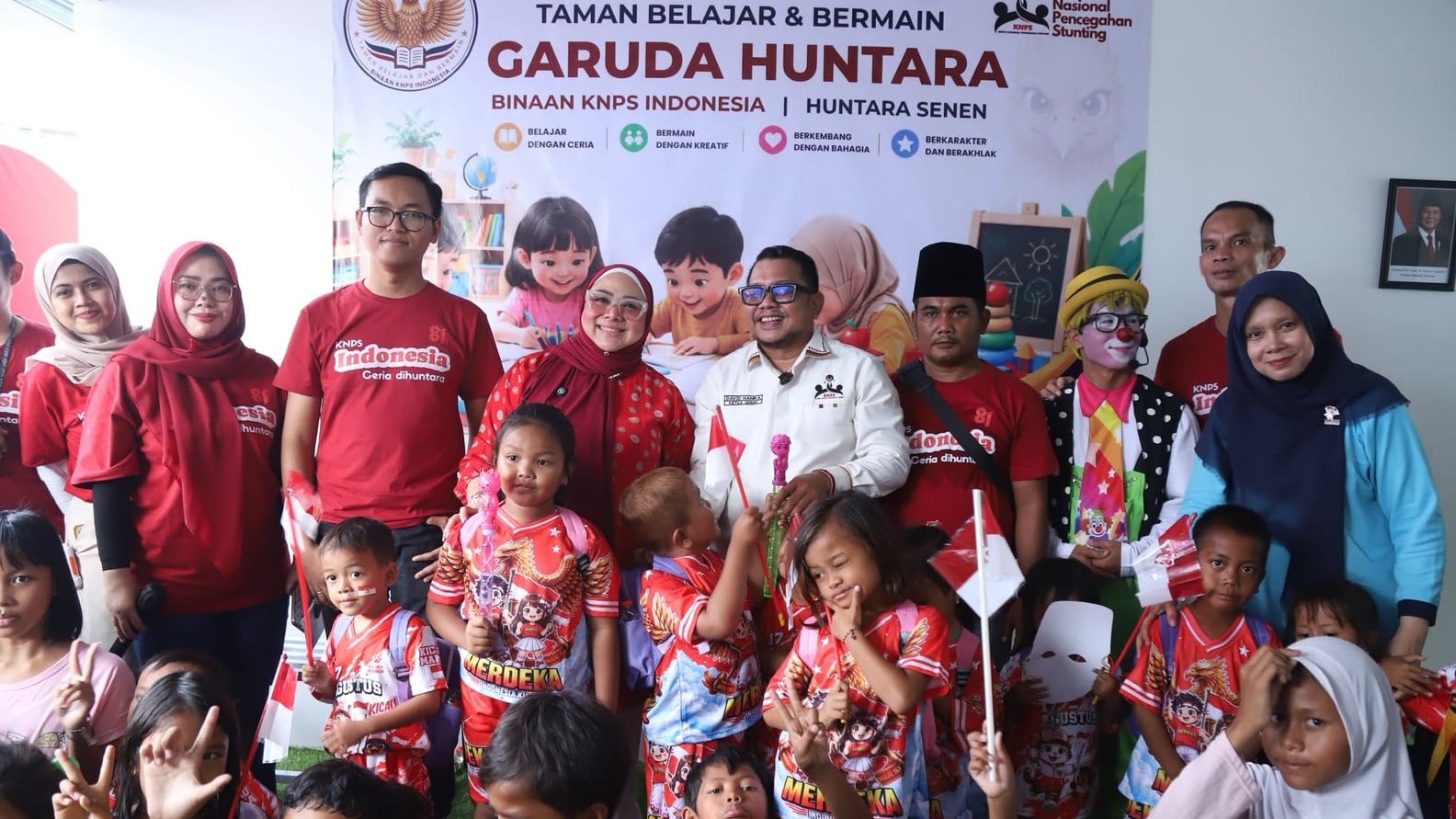 KNPS Resmikan Taman Belajar di Huntara Senen, Anak-Anak Sampaikan Terima Kasih ke Prabowo