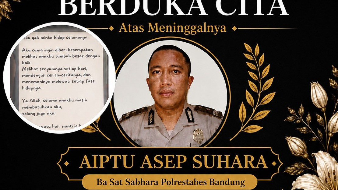 Status WA terakhir Aiptu Asep Suhara anggota Polrestabes Bandung