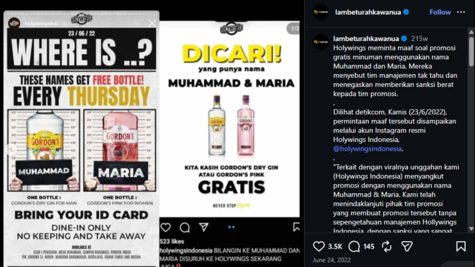Promosi alkohol dari Holywings yang tuai kontroversi pada 2022