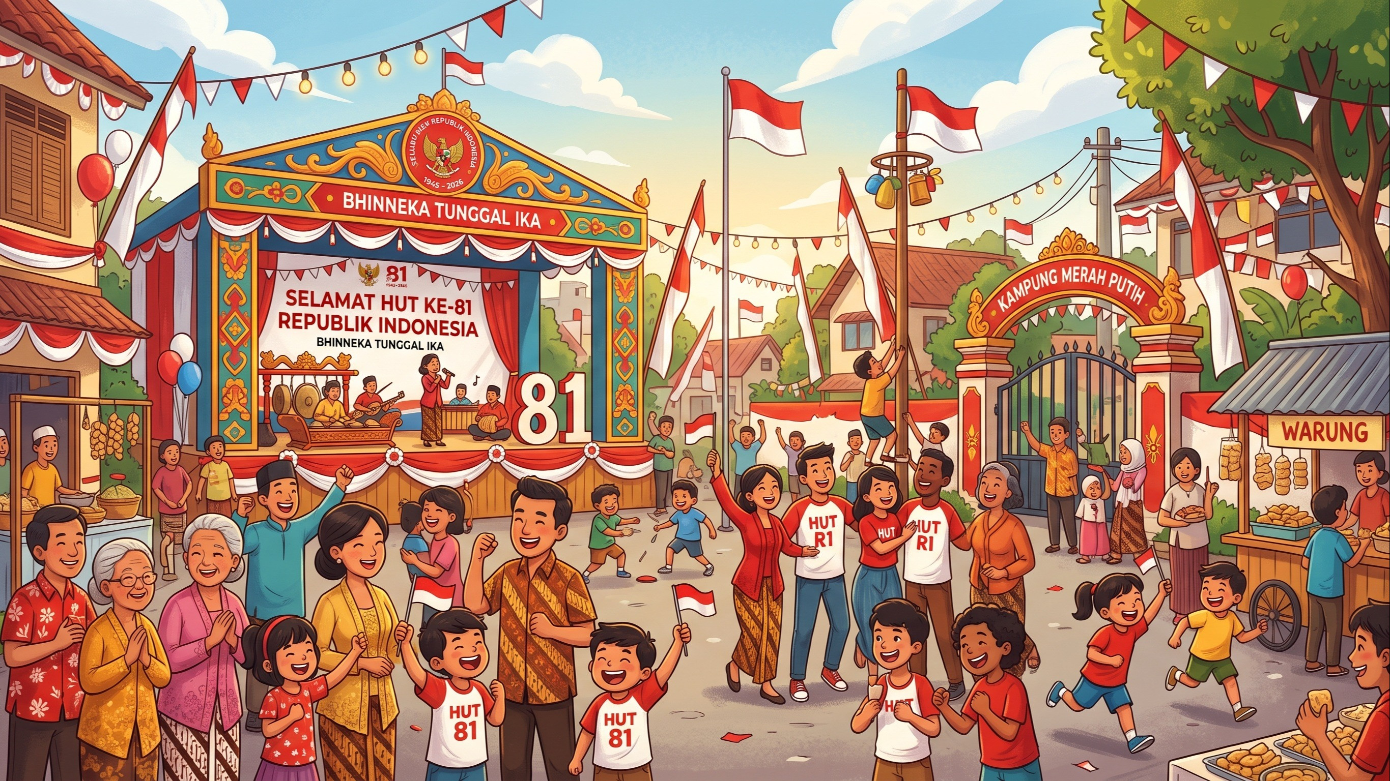Ilustrasi perayaan HUT RI ke-81