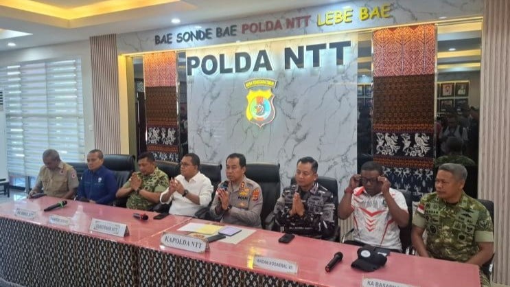 Konferensi Pers terkait gempa di Flores. ANTARA/Kornelis Kaha