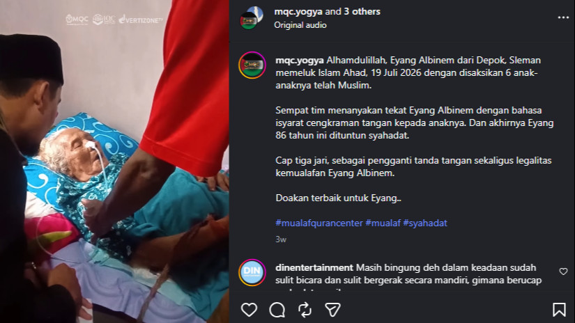 Nenek 86 Tahun Mualaf dengan Kondisi Lemah
