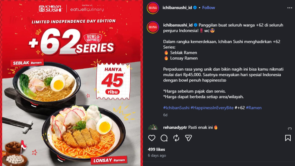 Promo makanan dan minuman HUT RI 17 Agustus 2026