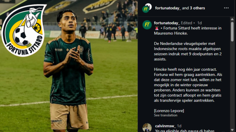 Mauresmo Hinoke diincar Fortuna Sittard