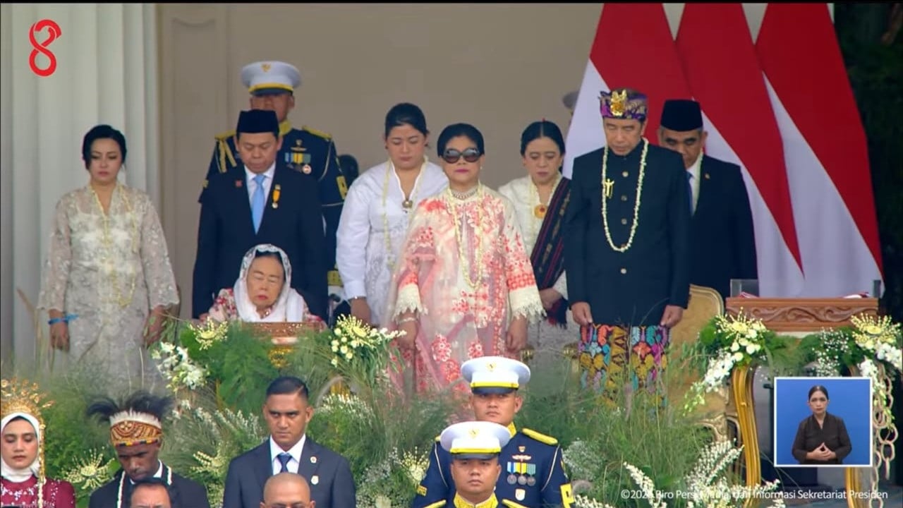 Momen Jokowi dan Iriana menghadiri Upacara HUT RI ke-81 di Istana Merdeka