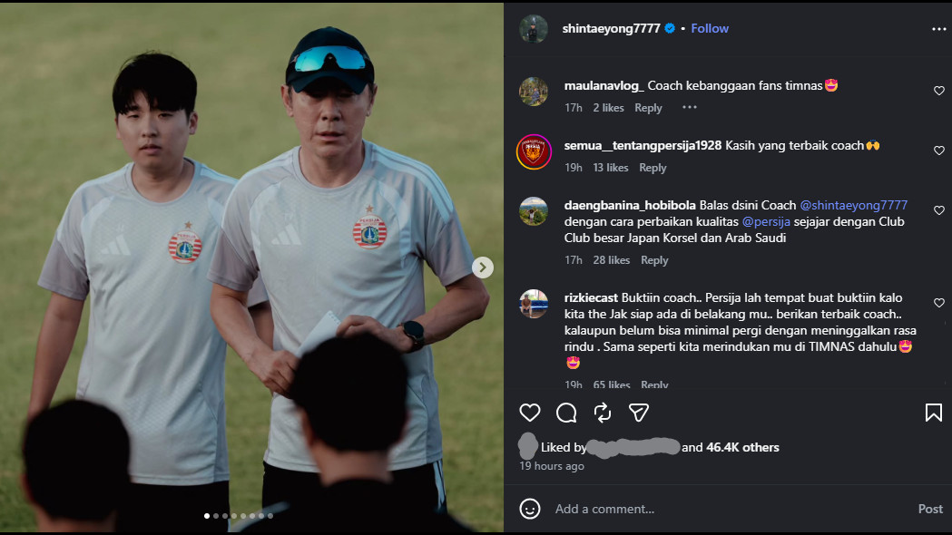 Mantan pelatih Timnas Indonesia Shin Tae-yong kini arsiteki Persija Jakarta