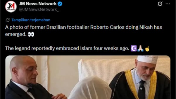 Legenda Brasil dan Real Madrid Roberto Carlos dikabarkan masuk Islam