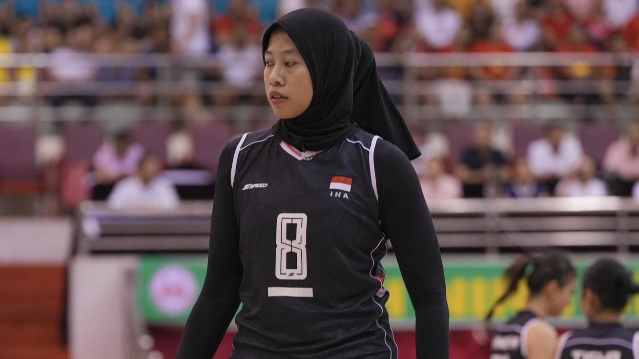 Megawati Hangestri saat membela Timnas Voli Putri Indonesia