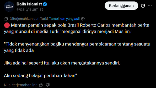 Legenda Brasil dan Real Madrid Roberto Carlos bantah kabar mualaf