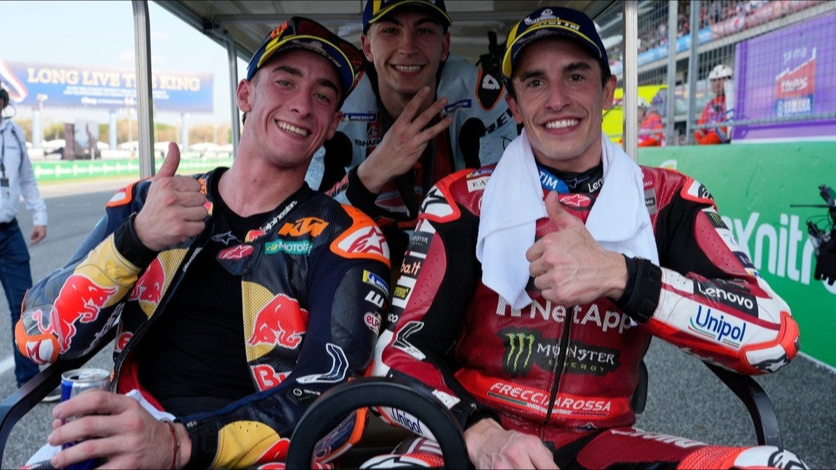 Pedro Acosta, Raul Fernandez dan Marc Marquez