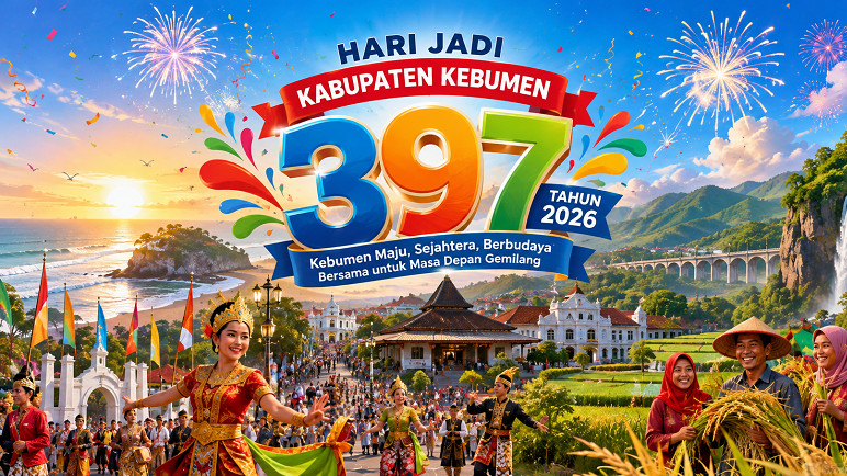 Ilustrasi Hari Jadi Kabupaten Kebumen ke-397 tahun 2026