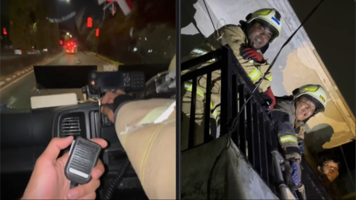 Viral, Petugas pemadam kebakaran yang sedang menggelar acara yasinan bergegas padamkan api