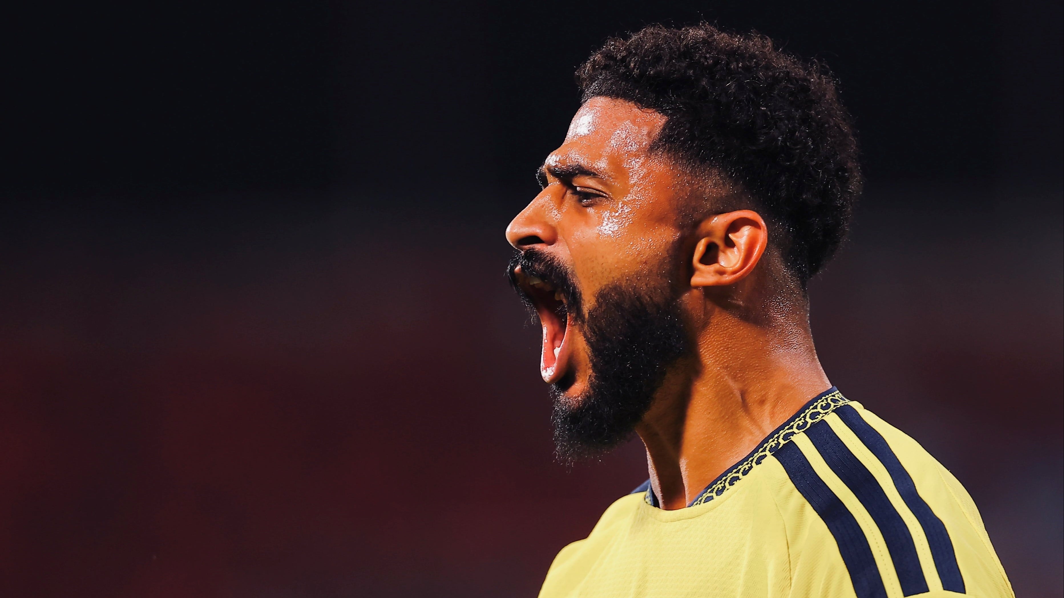 Selebrasi Abdulelah Al Amri saat mencetak gol dalam laga Al Riyadh vs Al Nassr di Liga Pro Saudi 2026/2027, Jumat (21/8/2026).