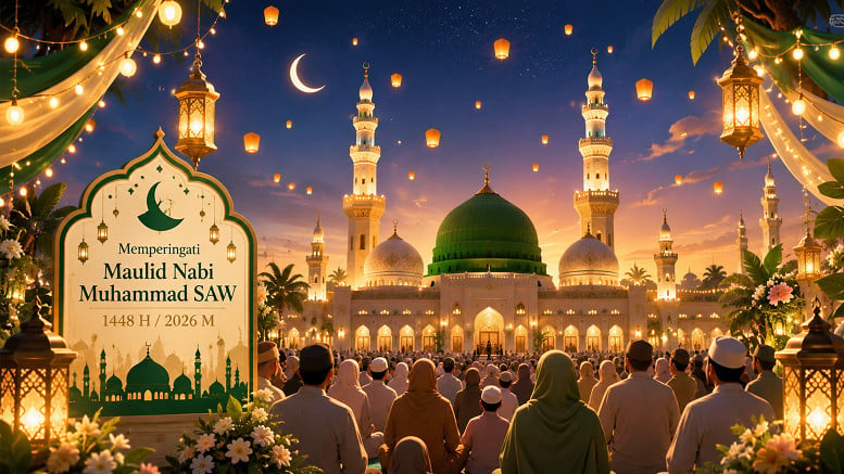 ilustrasi peringatan Maulid Nabi Muhammad SAW