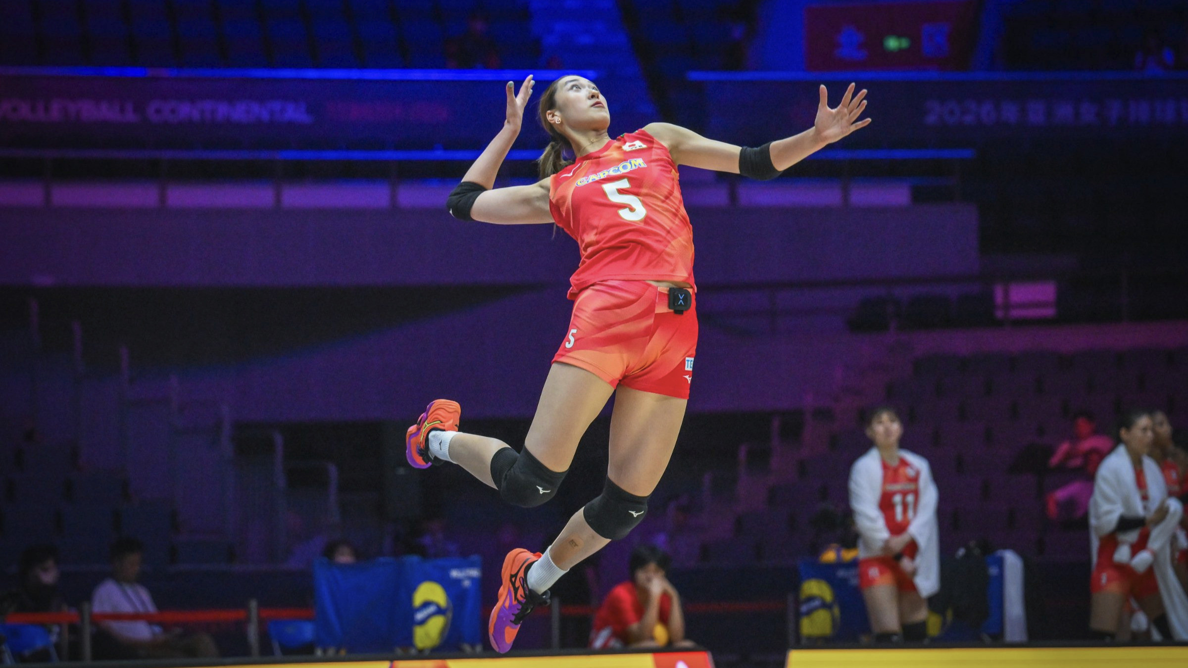 Pemain Timnas Voli Putri Jepang saat beraksi di AVC Women s Continental 2026.