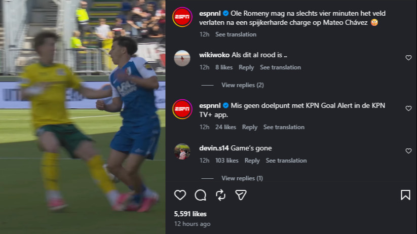 Pelanggaran Ole Romeny kepada Mateo Chavez