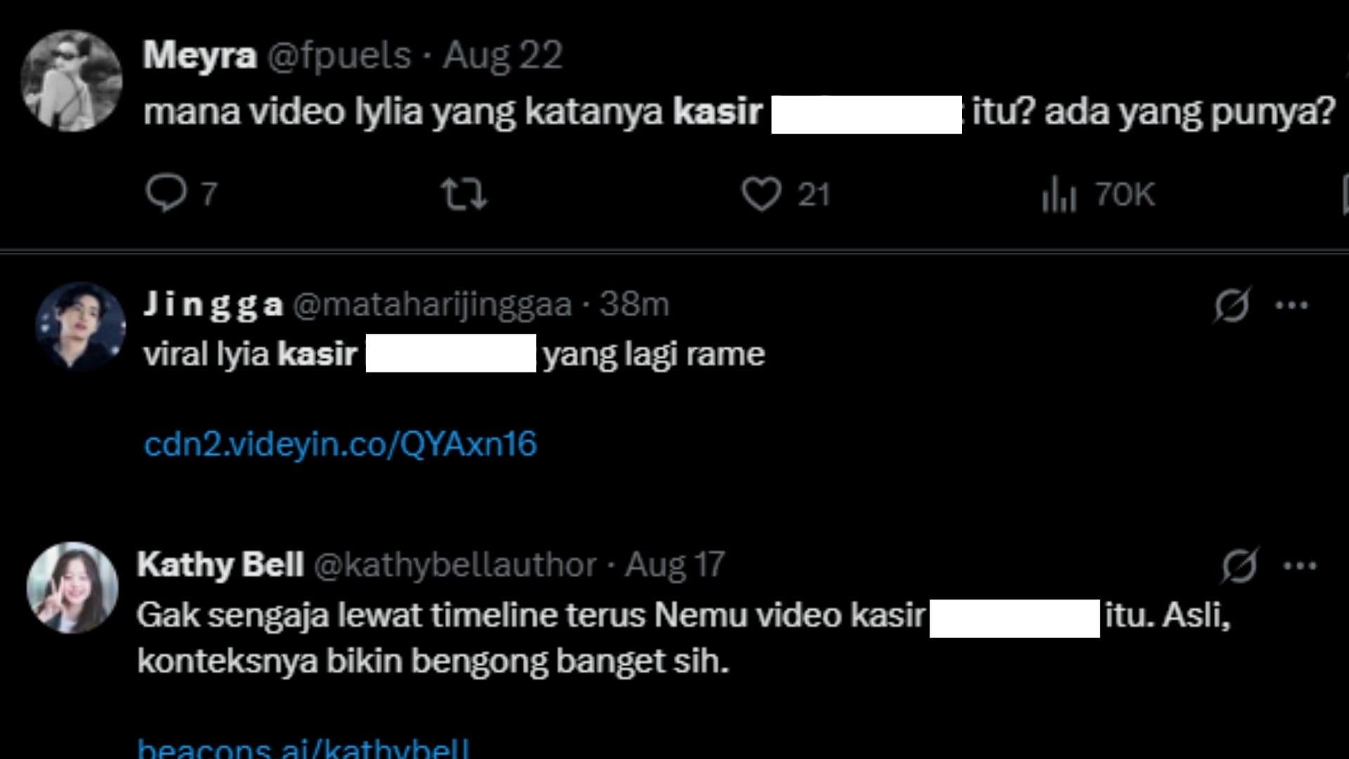 Netizen X heboh soal link video kasir minimarket yang berdurasi 7 menit