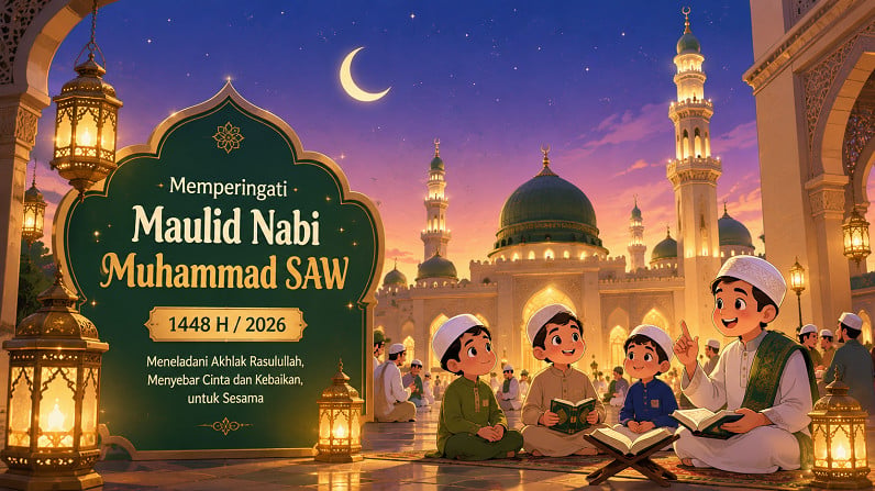 Ilustrasi Maulid Nabi Muhammad SAW 2026