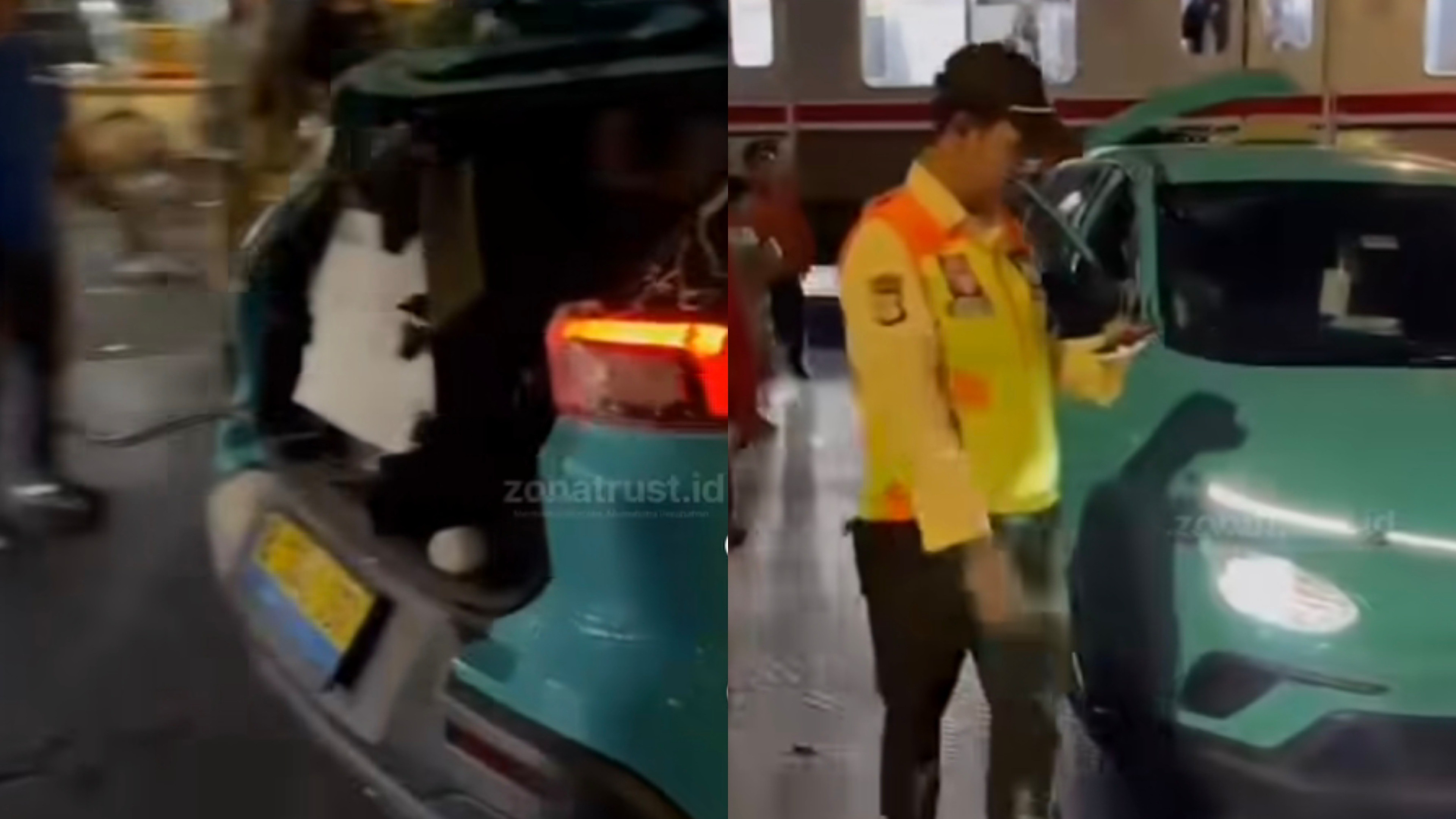 Viral Video Taksi Online Hijau Tertemper KRL