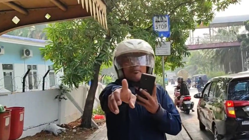 Pengendara yang lawan arah terlibat cekcok usai ditegur.