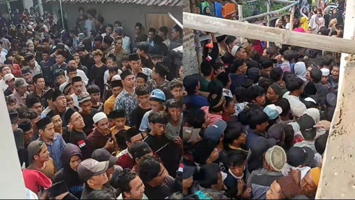 Viral, warga Banten mengikuti tradisi Ngeropok saat perayaan Maulid Nabi