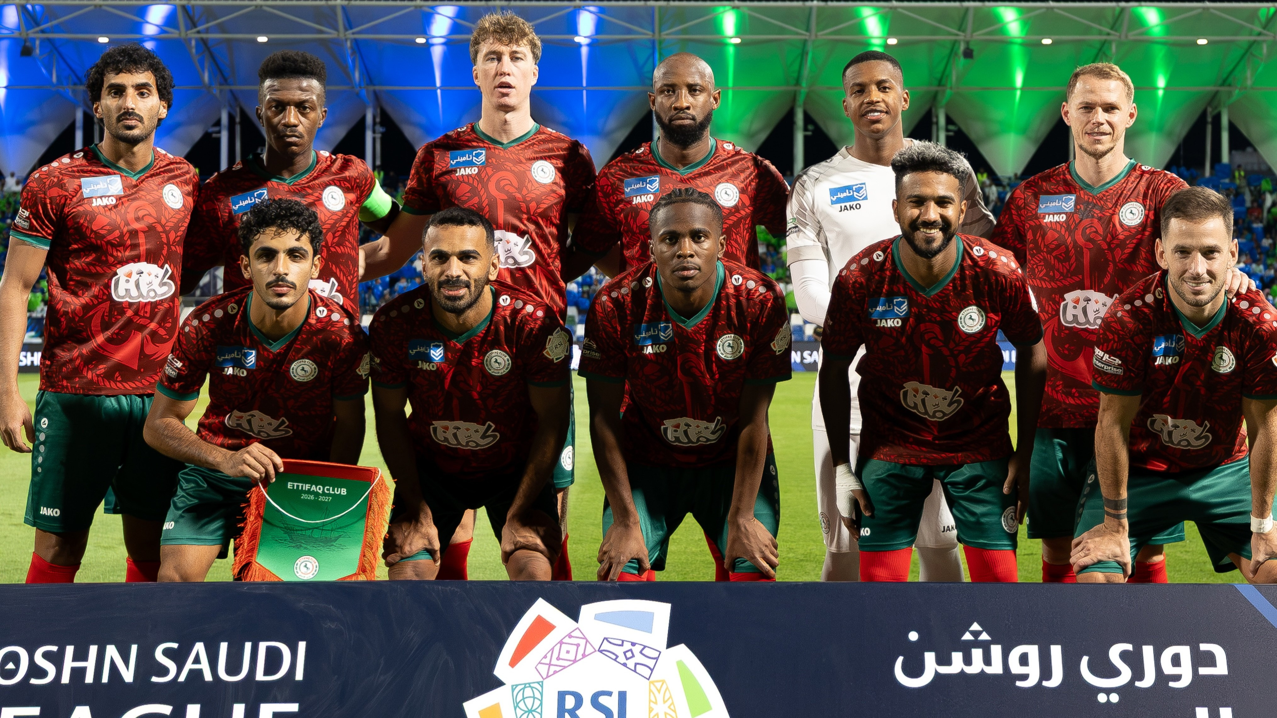 Skuad Al Ettifaq saat laga melawan Al Fateh di Liga Pro Saudi 2026/2027, Sabtu (22/8/2026).