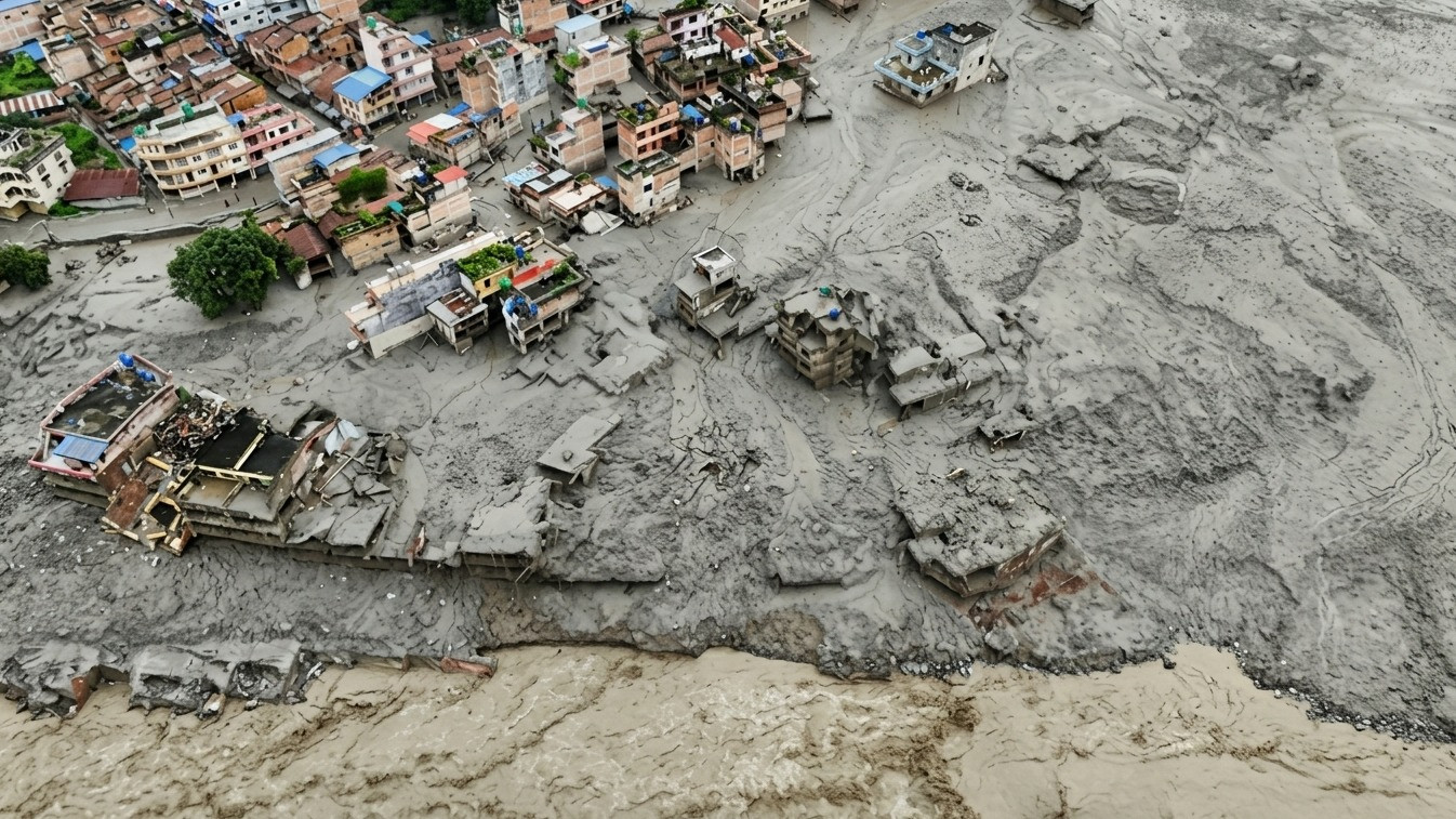 Detik-detik Mencekam Banjir Bandang Sapu Perbatasan China-Nepal, Rekaman CCTV Warga Berhamburan Viral
            - galeri foto