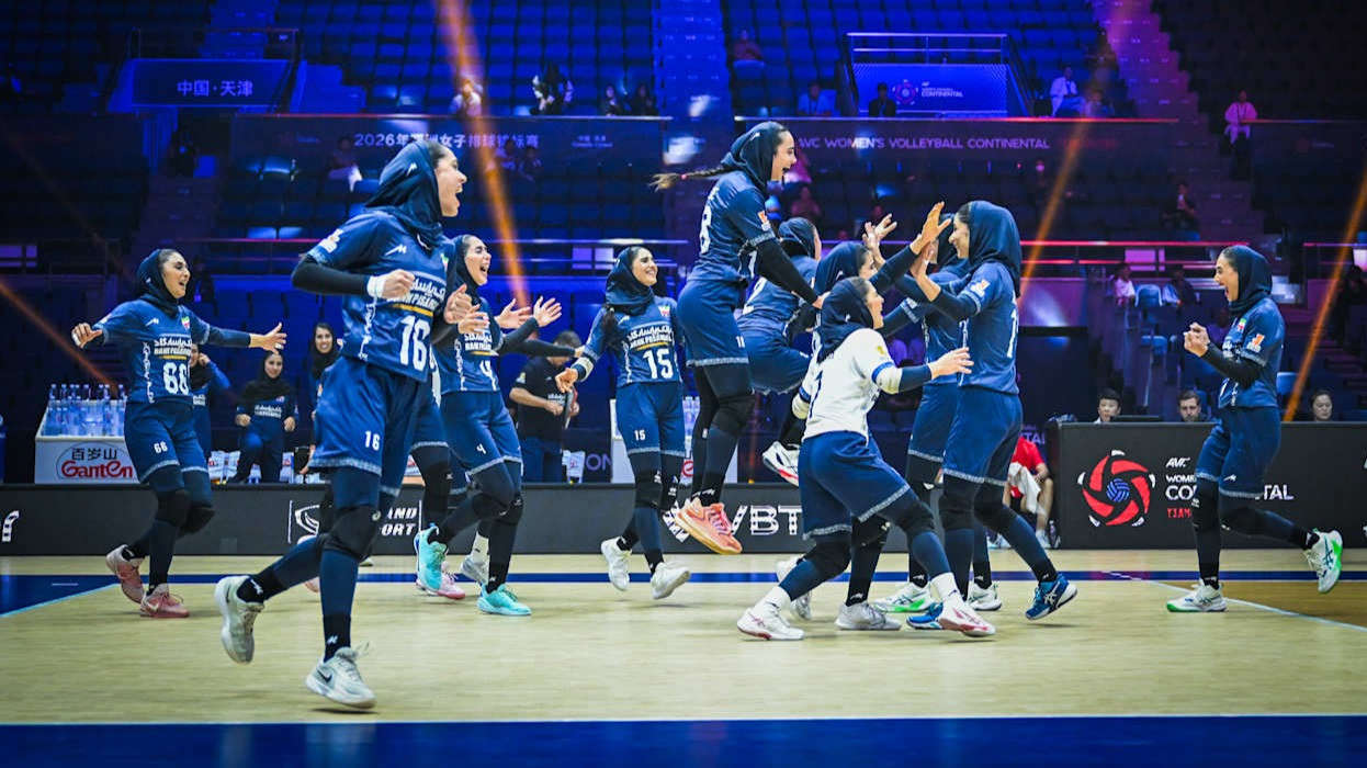 Selebrasi Iran usai Menalukan Indonesia di AVC Women s Continental 2026