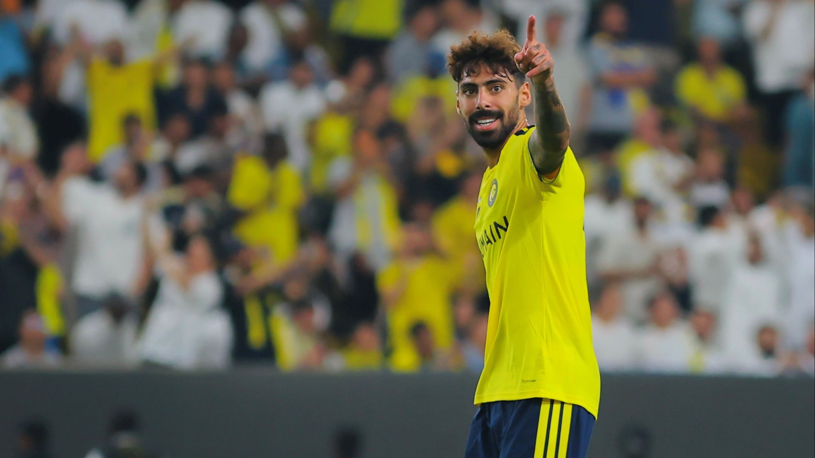 Selebrasi Samu Costa dalam laga Al Nassr vs Al Taawon di Liga Pro Saudi 2026/2027, Sabtu (29/8/2026).