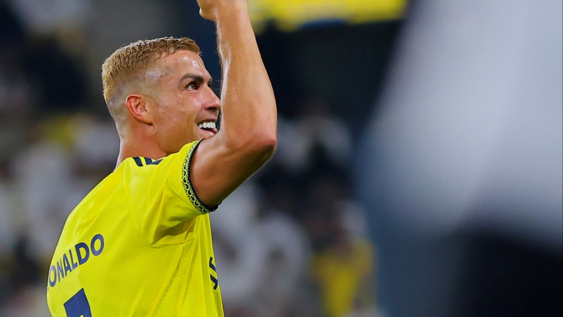 Selebrasi Cristiano Ronaldo dalam laga Al Nassr vs Al Taawon di Liga Pro Saudi 2026/2027, Sabtu (29/8/2026).
