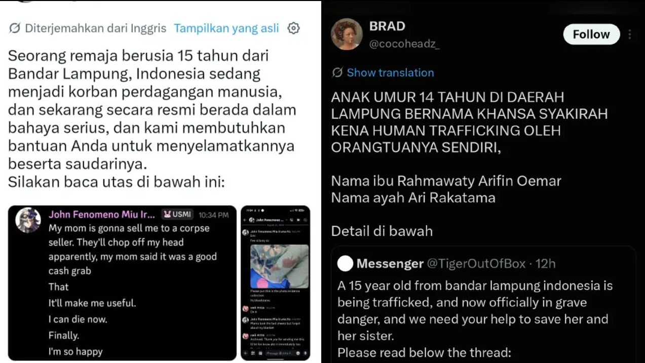 Bikin Geger di X, Pengakuan Anak 15 Tahun Dijual Orang Tua Ternyata Begini Faktanya