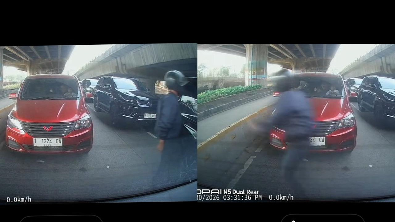 Viral! Aksi Jambret HP di Sunter Terekam Dashcam, Korban Ternyata Turis Asing yang Baru Tiba di Jakarta