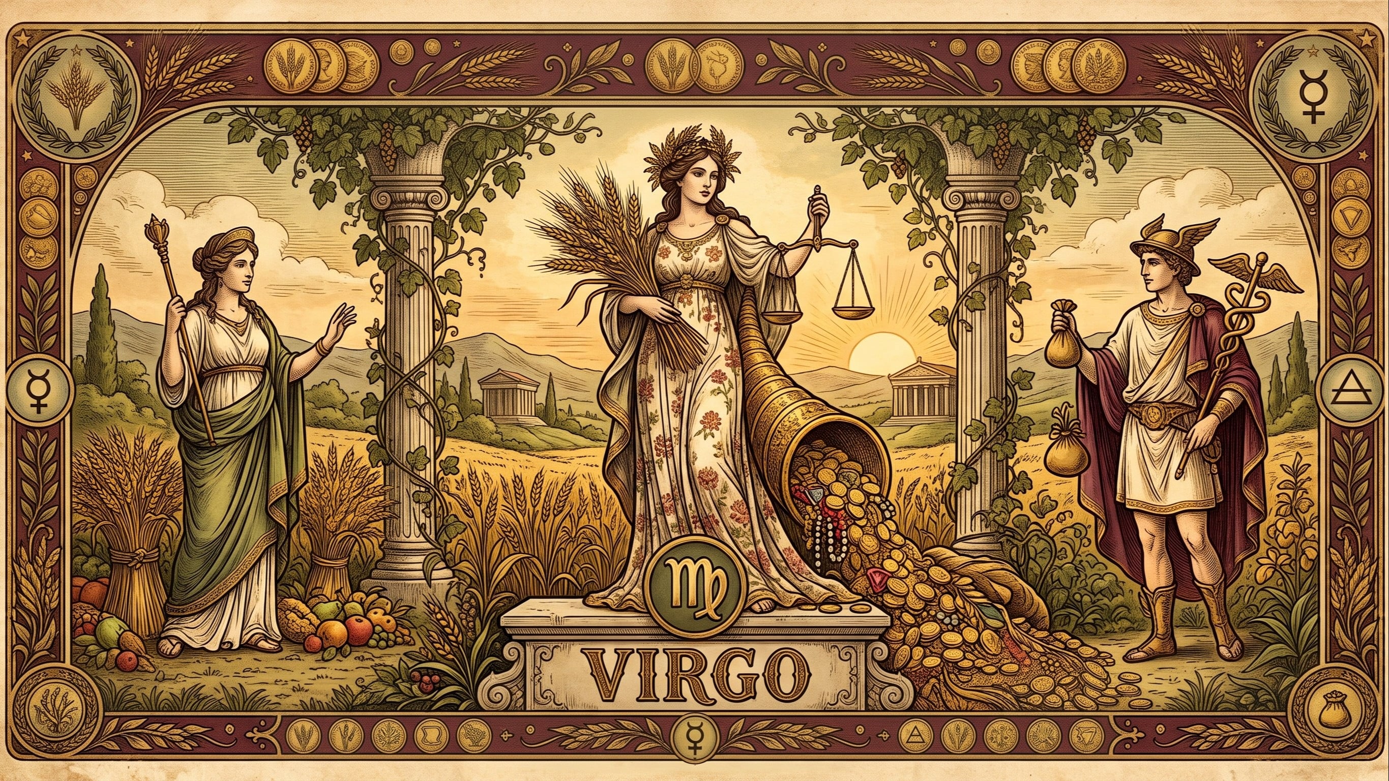 Ilustrasi zodiak Virgo