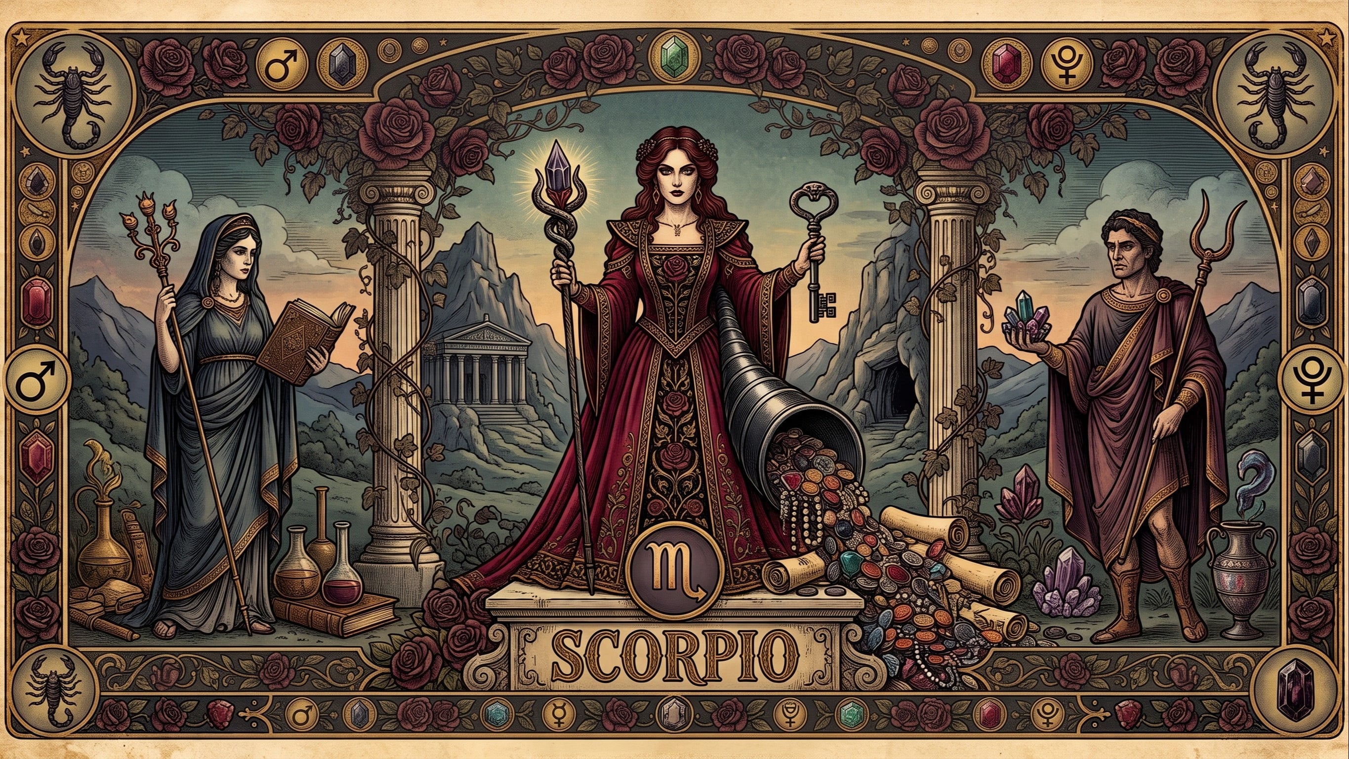 Ilustrasi zodiak Scorpio