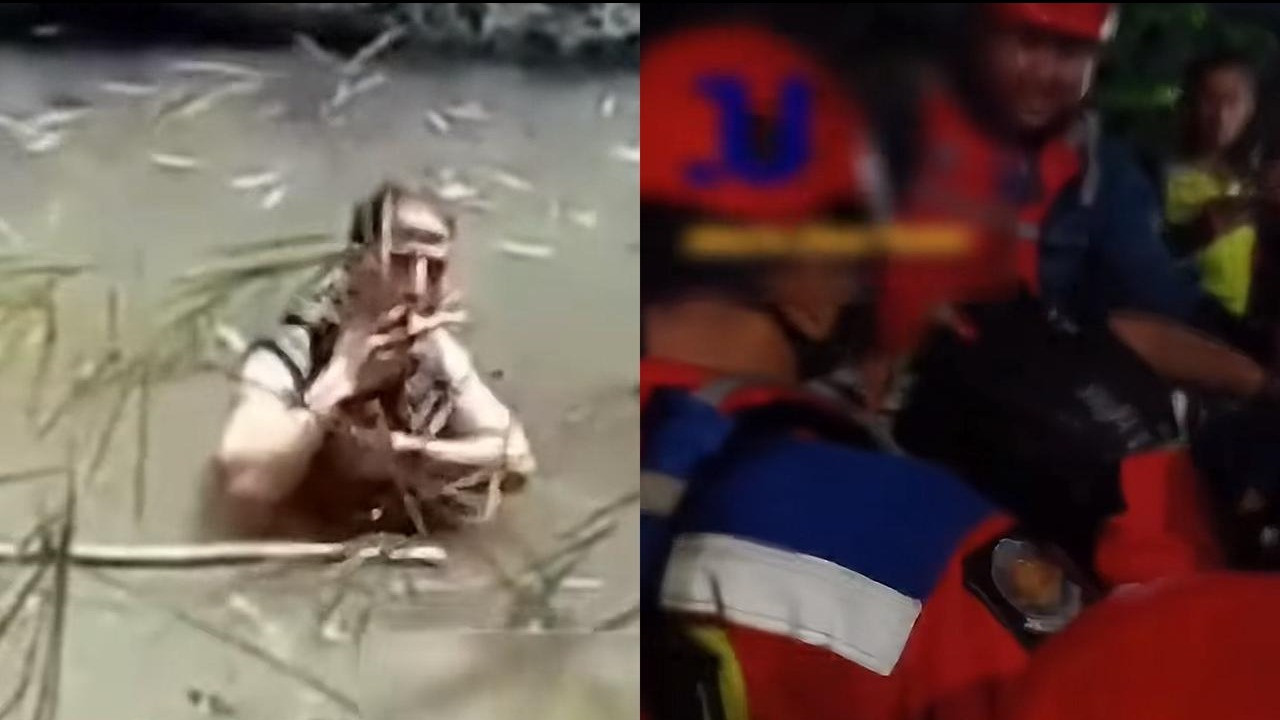 Viral WNA Aljazair Berendam Berjam-jam di Danau Sunter
